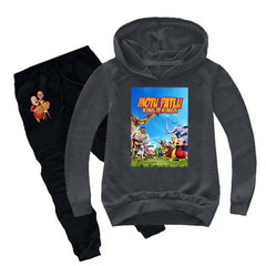 Kids Printed Motu Patlu Printed Hoodie Style Winter 2-Pcs Winter Track-Suit.