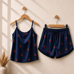 Cherry Printed 2-Pcs Cami Set For Summer's.