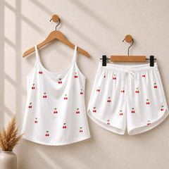 Cherry Printed 2-Pcs Cami Set For Summer's.