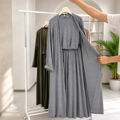 Long Gown Style 3-Pcs Summer Co-Ord Suit. WSTS-11