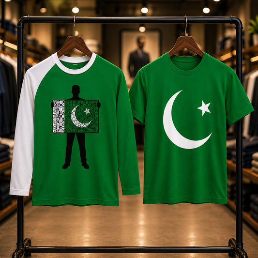Bundle Of 2 Different Style Printed Azadi Tshirt. D-38 V2