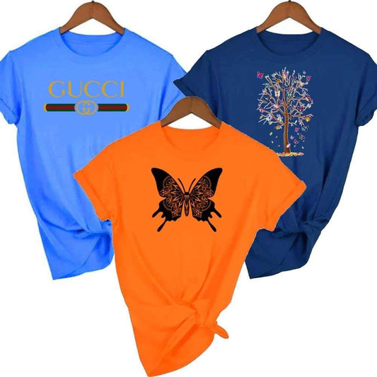 Bundle Of 3 Funky Printed Tshirt's D-6.