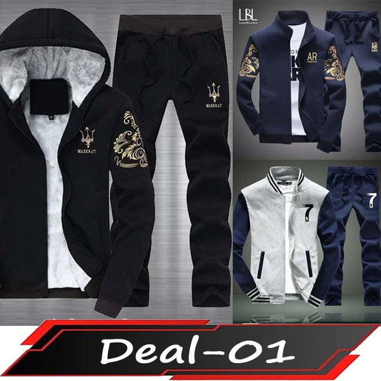 Bundle Of 3 Different Style's 2-Pcs Winter Tracksuit's. (Clearance Sale)