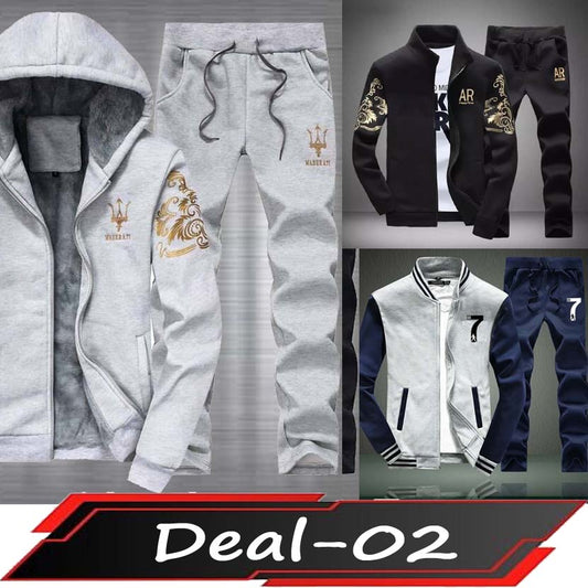 Bundle Of 3 Different Style's 2-Pcs Winter Tracksuit's. (Clearance Sale)