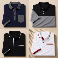 Bundle Of 4 Designer Summer Tshirt's MSDTS 06-Black+07-Navy+10-Grey+11-White