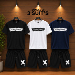 Some-Times Bundle Of 3 Casual Wear 2-Pcs Summer Suit. Deal-02 (Clearance-Sale)