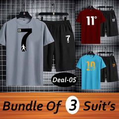 Bundle Of 3 Casual Wear 2-Pcs Summer Suit. Deal-05 (Clearance-Sale)
