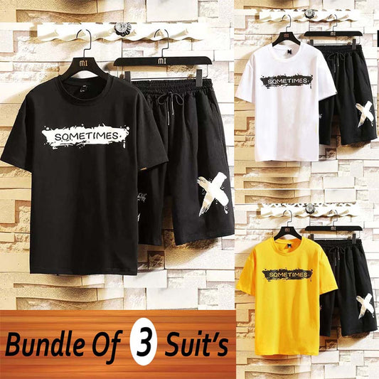 Bundle Of 3 Premium Quality Sometime 2-Pcs Summer Suit.