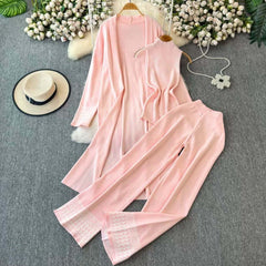 Long Printed Gown Style 3-Pcs Winter Co-Ord Suit. WWTS-25