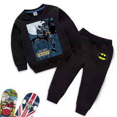 Kids Batman Printed Sweat-Shirt Style 2-Pcs Winter Track-Suit.