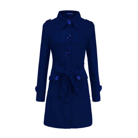 Collar Style Double Pocket Casual Winter Fleece Coat For Her.