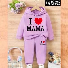 I love MAMA Kids Hoodie Style 2-Pcs Winter Track-Suit. KWTS-803