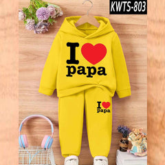 I love PAPA Kids Hoodie Style 2-Pcs Winter Track-Suit. KWTS-803