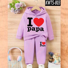 I love PAPA Kids Hoodie Style 2-Pcs Winter Track-Suit. KWTS-803