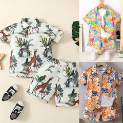 Bundle Of 3 All-Over 3D Printed 2-Pcs Summer Suit For Kids. D-06+07+09