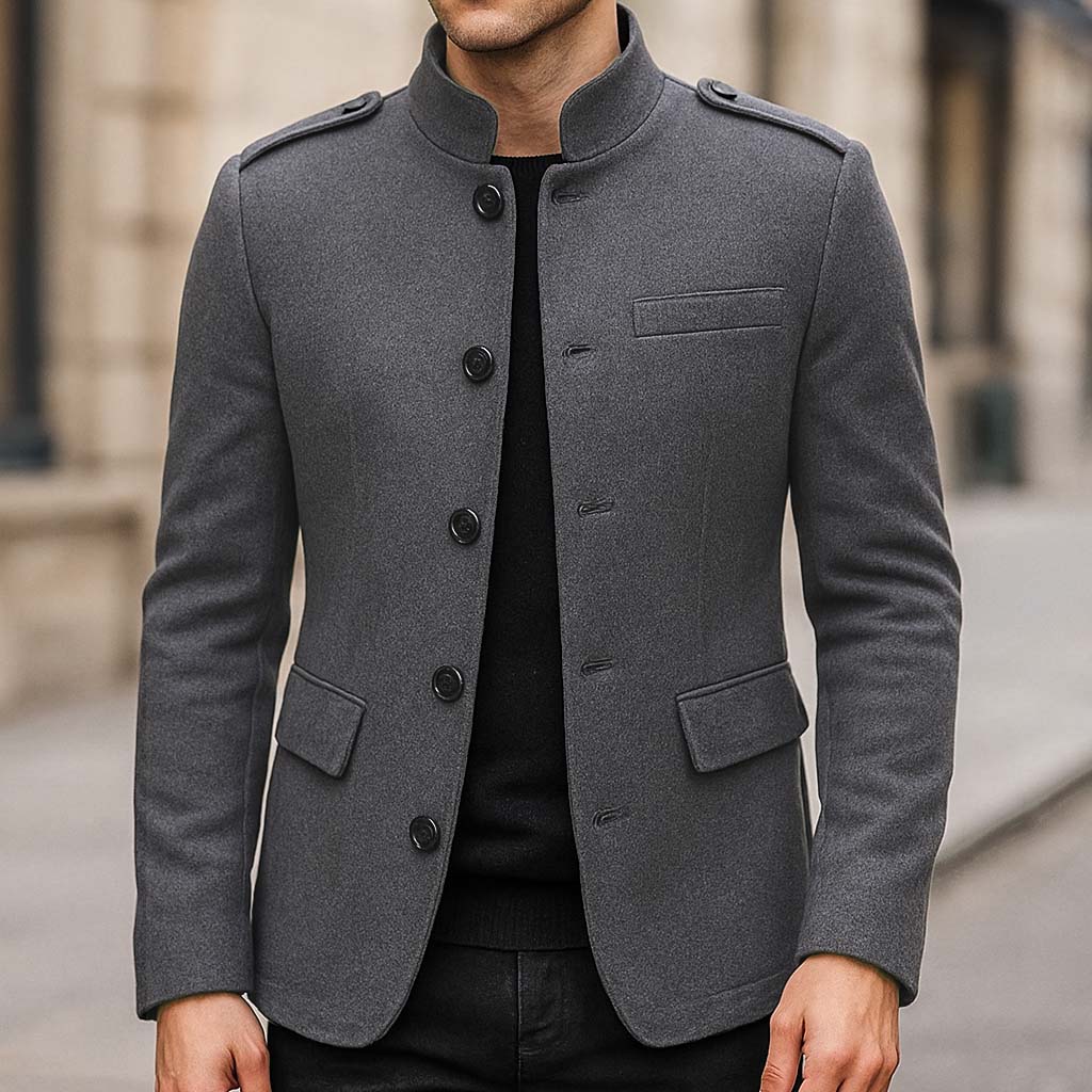 Collar Style Casual Winter Fleece Coat. MWJ-407 V3