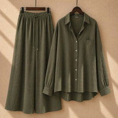 Alenza Western Shirt Style 2-Pcs Stiched Co-Ord Set. V2
