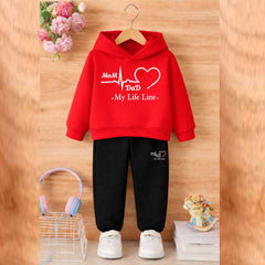 MD Life-Line Kids Hoodie Style 2-Pcs Winter Tracksuit. KWTS-01