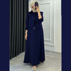 Drop Shoulder Short Jacket Maxi Style 2-Pcs Winter Co-Ord Set. WWTS-15 V3