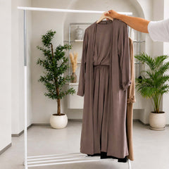 Long Gown Style 3-Pcs Summer Co-Ord Suit. WSTS-11