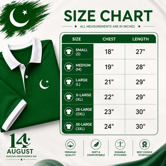 White Contrast Collar Style Hold Flag Logo Printed Azadi Polo Tshirt. V2