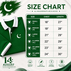 Green Contrast Collar Style CT Logo Printed Azadi Polo Tshirt. V2
