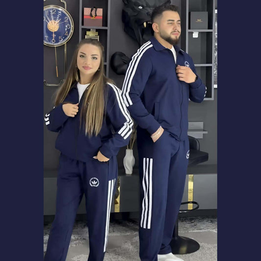 ADI Bundle Of 2 Couple Jacket 3-Stripe Style 2-Pcs Winter Tracksuit's. D-14.17