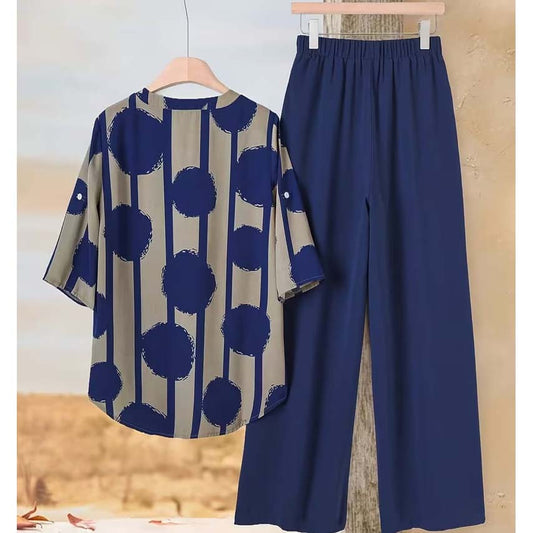 Binara Printed Western Shirt Style 2-Pcs Stiched Co-Ord Set. PCS-07