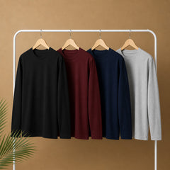Bundle Of 4 O-Neck Full-Sleeve Summer Tshirt's. V2