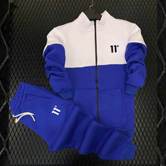 11-Degree Contrast Jacket Style 2-Pcs Premium Quality Winter Tracksuit. MWTS-506