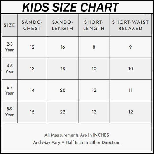 Bundle Of 4 Kids Sando Style 2-Pcs Summer Suit. (SD+SH) (Clearance-Sale)