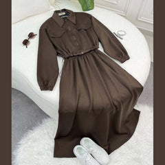 Drop Shoulder Short Jacket Maxi Style 2-Pcs Winter Co-Ord Set. WWTS-15 V2