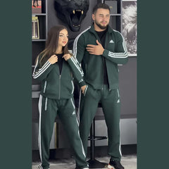 ADI Bundle Of 2 Couple Jacket 3-Stripe Style 2-Pcs Winter Tracksuit's. D-14.17