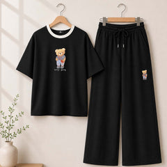 Bear Going Drop-Shoulder Style 2-Pcs Summer Dry-Fit Tracksuit For Her. WSTS-03 V2