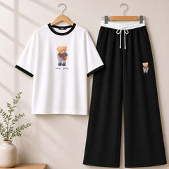 Bear Going Drop-Shoulder Style 2-Pcs Summer Dry-Fit Tracksuit For Her. WSTS-03 V2